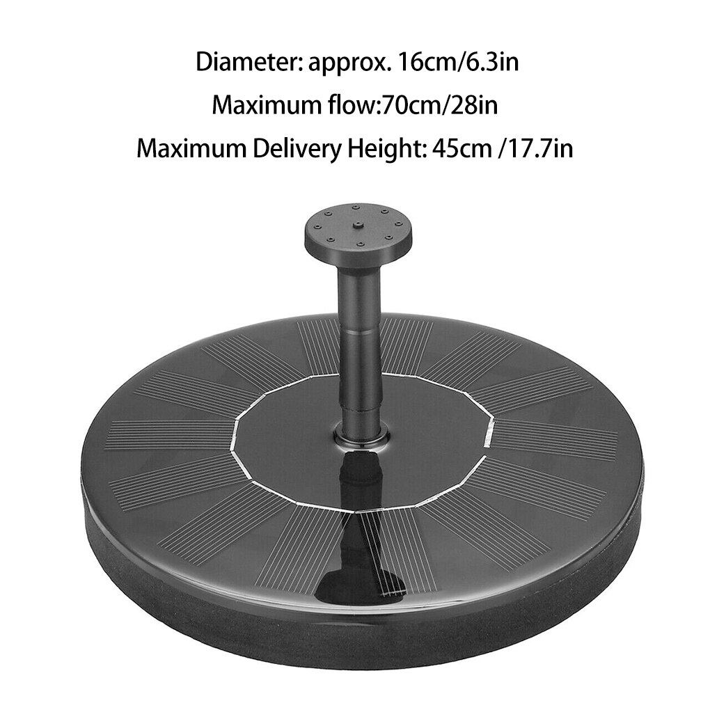 Mini Solar Water Fountain Pool Pond Waterfall Fountain Garden Decoration Outdoor Bird Bath Solar Powered Fountain Floating Water