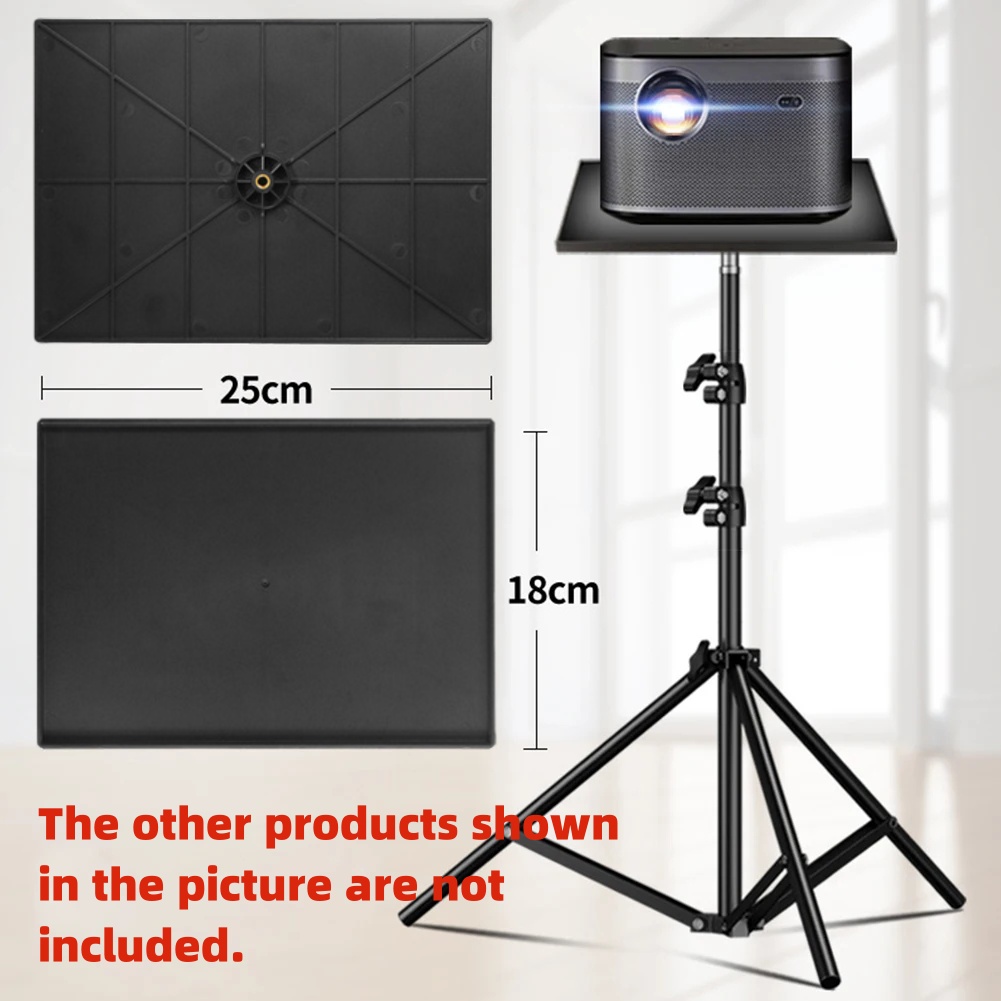 Miwayer projectorlade, statief, geluidskaart, platformstandaard, zwart plastic, 1/4 inch schroefadapter