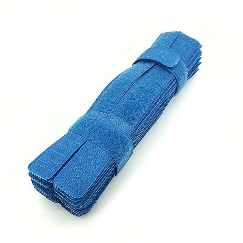 Gestione del cavo di fissaggio riutilizzabile da 7 pollici 50 pezzi Organizer per iPhone caricabatterie auricolare gestione del gancio in microfibra: 50 pcs Blue