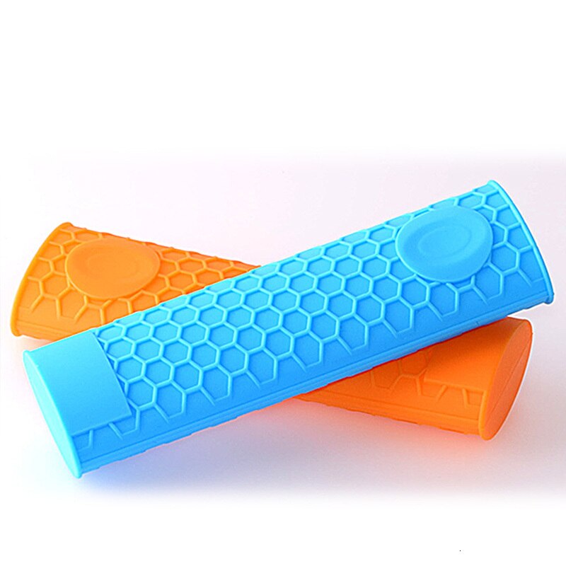 Köksredskap delar silikon halkskivan pannhandtag hållbara köketillbehör 1pc handtag hållare kastrulle hållare ärm