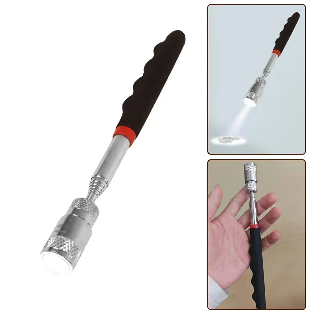 Telescopic Adjustable Portable Magnet Pick Up Tool Magnetic Telescopic Magnet Grip Pen Telescopic Magnet Stick With Light