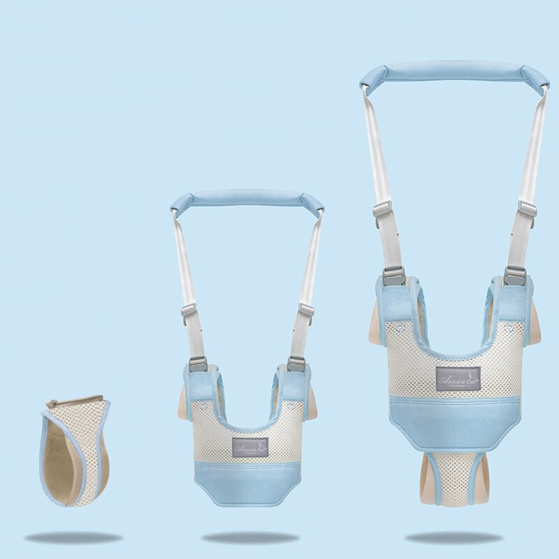 Baby Learning Walking Training Safe Keeper Toddler Harness Backpack Leash Stand Up Strap Breathable Cotton Belt Safety Reins: Blue Removable