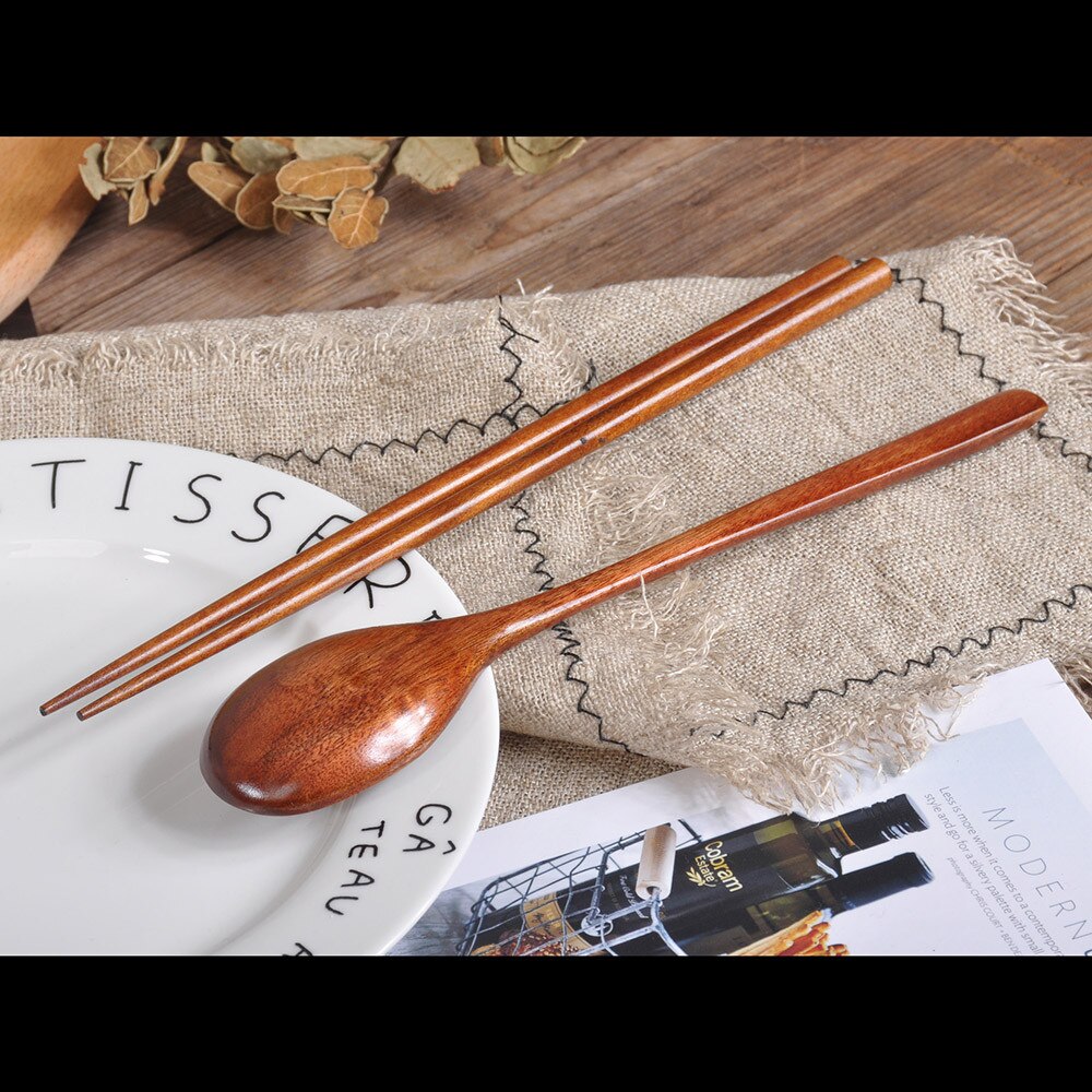 Chinese Chopsticks Portable Wooden Cutlery Sets Wooden Chopsticks And Spoons Travel Suit