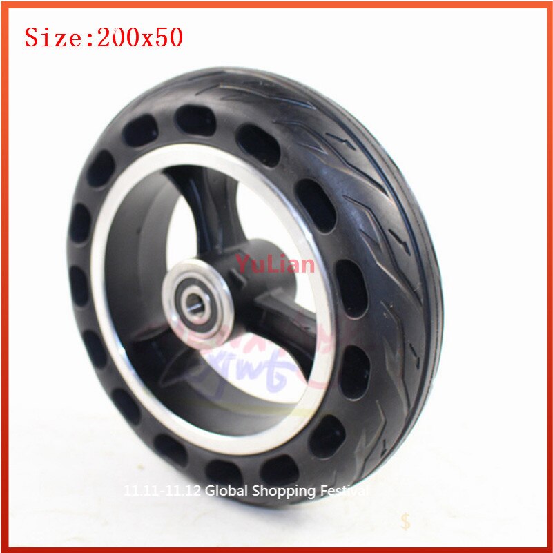 8 Inch Wheel Scooter Solid Tyres 200x50 Wheels Electric Wheel Hub Non-pneumatic Tires for Electric Scooter 200*50 Wheels