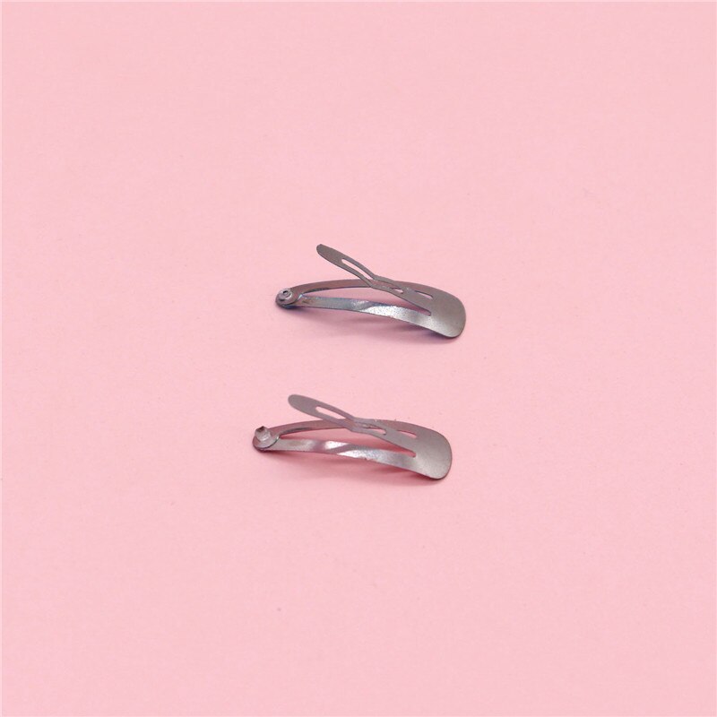 50 st /5 set 3cm små små söta hårspännen för barn baby färgglada tryck hårnålar hårspännen stift metall hårgrepp snap bb clips
