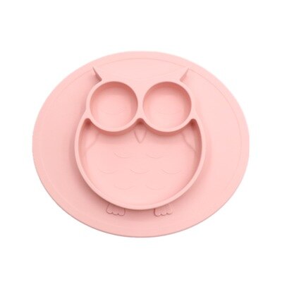 Uil baby siliconen dinerbord uil dinerbord kinderdinerbord antislip rooster aanvullend voedsel dinerbord voedselveilig: 1