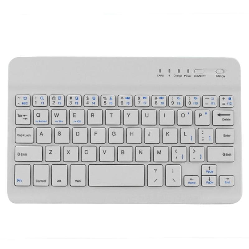 Teclado inalámbrico Bluetooth 3,0 para iPad portátil Mini teclado ultrafino para ordenador tableta teléfono Escritorio: Blanco