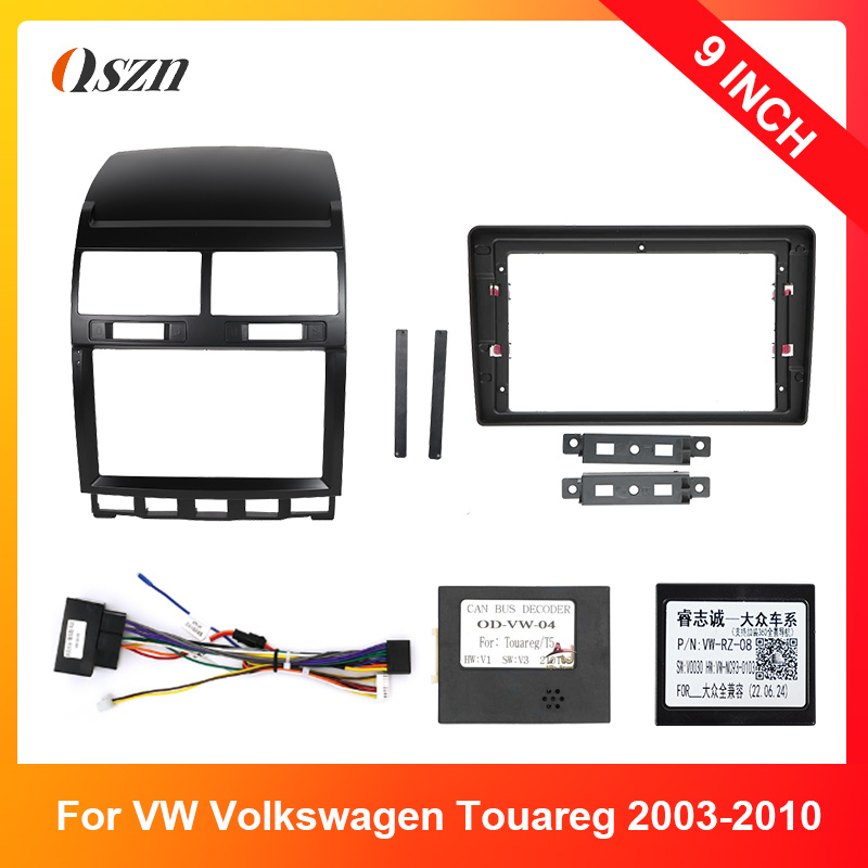 Voor VW Volkswagen Touareg 2002 9 Inch Auto Dash Mount Installatie Dubbel Din DVD Frame Trim Kit Dashboard