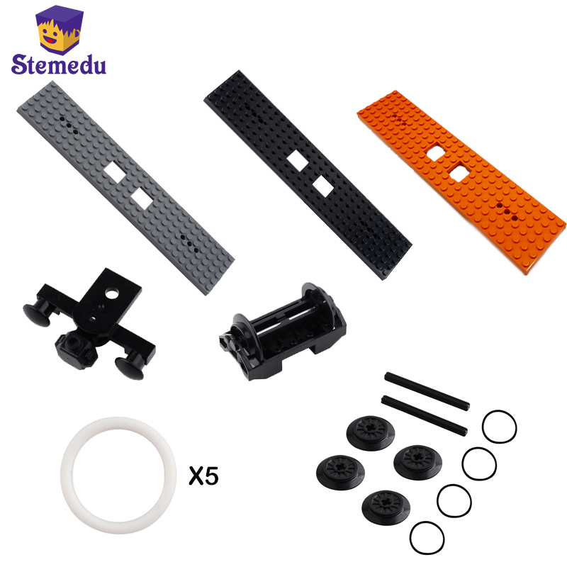 Train Accessories Technical Parts Multi Power Functions Tool Train Base Plate Train Track Motor PF Model Sets Building Blocks