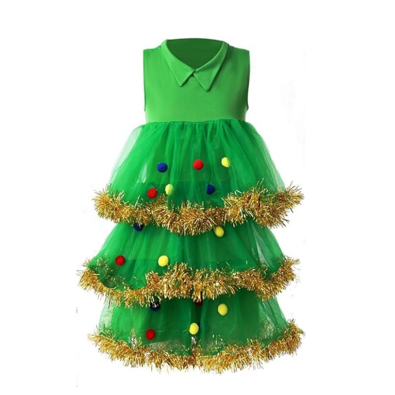 Christmas Adult Costume Cute Green Elf Christmas Tree Cosplay Costume Party Performance Dress Up Christmas Day Costume: M