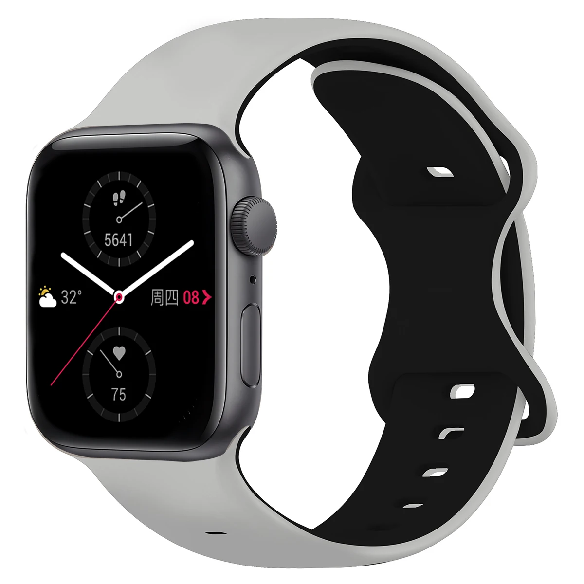 Tofarget sportssilikonrem til apple watch ultra 2 49mm 46mm 45mm 44mm 42mm rem til iwatch series 10 9 8 7 6 5 4 klokkerem: Xxl / Rose gull