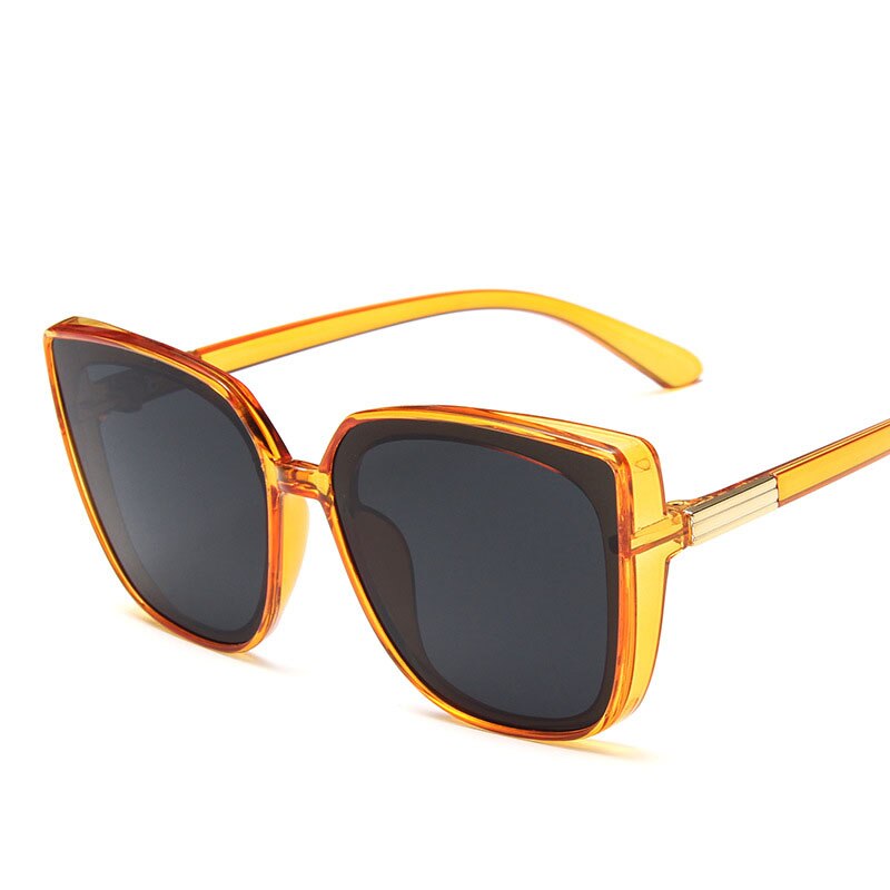 Gafas de sol de cara grande para hombre y mujer, lentes de sol de tendencia europea y americana, retro, con personalidad,