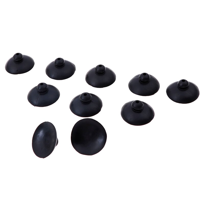 10 Uds. Negro de silicona suave ventosa Clip Sucker Holder peces acuario tanque