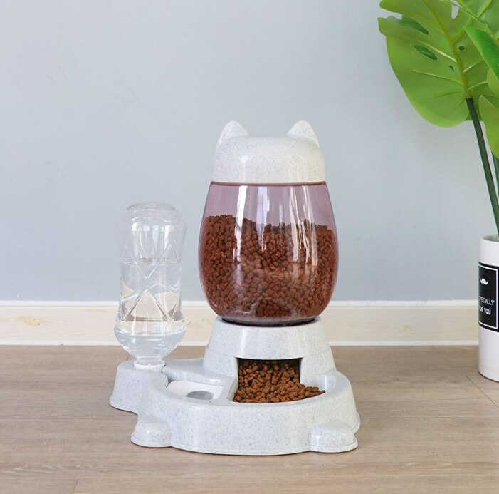 2.2L zwierzę domowe pies Kot podajnik automatyczny miska dla psów woda pitna 528ml butelka kotek miski powolne karmienie pojemnik dostawy: Premium szary