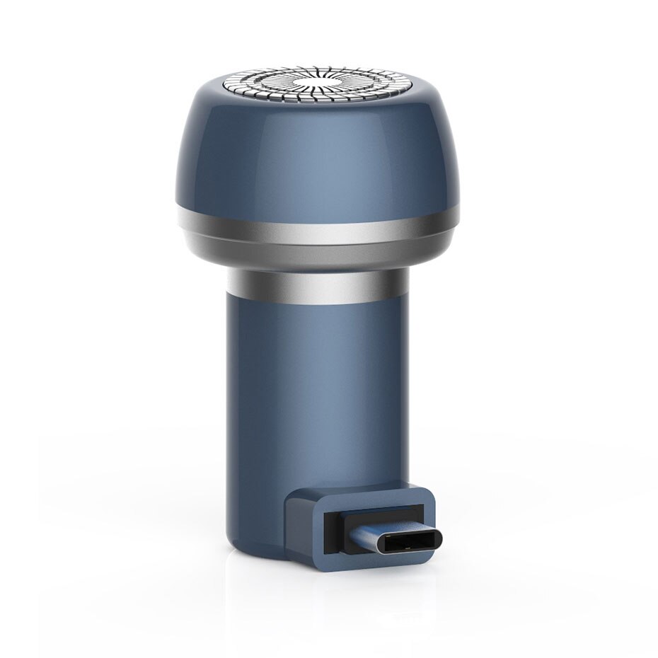 Shaving Machine Mobile Phone Shaver Mini Portable Men's Razor Washing Blade Beard Trimmer: typec blue