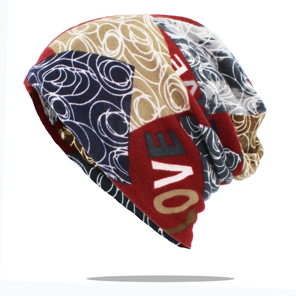 ALTOBEFUN Multifunction Men Winter Autumn Hat Teenager Adult Thin Girl Scarf Women Skullies Beanies Vintage Cap AHT179: 2