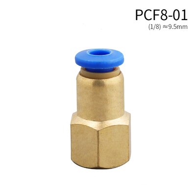 PCF Air Pipe Fitting Pneumatic Fitting Quick Coupling is used for 4 6 8 10 12mm hose 1/8" 3/8" 1/2" 1/4" BSP female thread: PCF8-01
