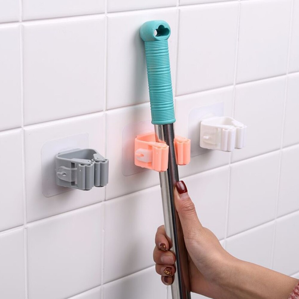 Badkamer Wall Mounted Non Punch Mop Clip Plastic Moderne Eenvoudige Sterke Kleverigheid Dikke Materialen Duurzaam Een Verscheidenheid Van Kleuren