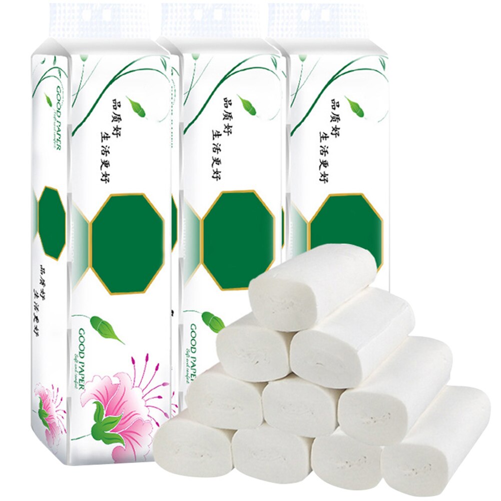 12 Roll Flushable Toilet Paper Bulk Roll 4-Ply Silky Smooth Soft Toilet Paper Roll Bathroom Tissue