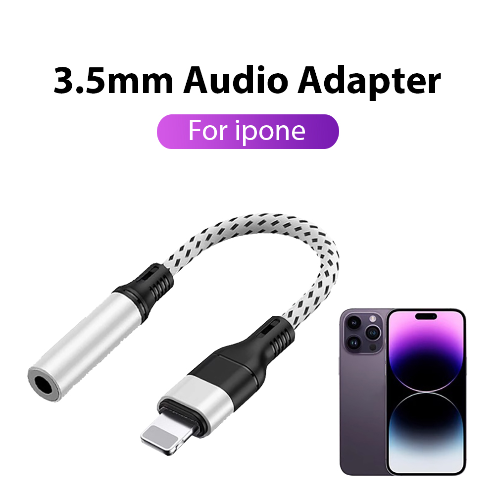 Adapter Naar 3.5mm Jack AUX Kabel Voor Apple iPhone 14 13 12 11 Pro Max Man-vrouw Adapter hoofdtelefoon Converter Audio Splitter