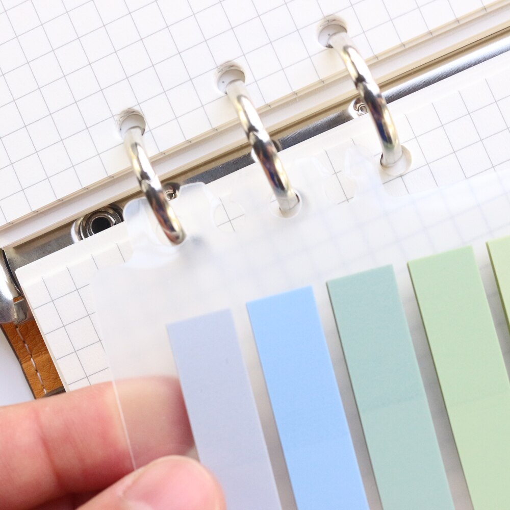 Domikee Klassieke Kantoor School Sticky Kleur Index Label Notepad Lot Pet Student Vlaggen Memo Pad Voor Spiraal Notebook Briefpapier