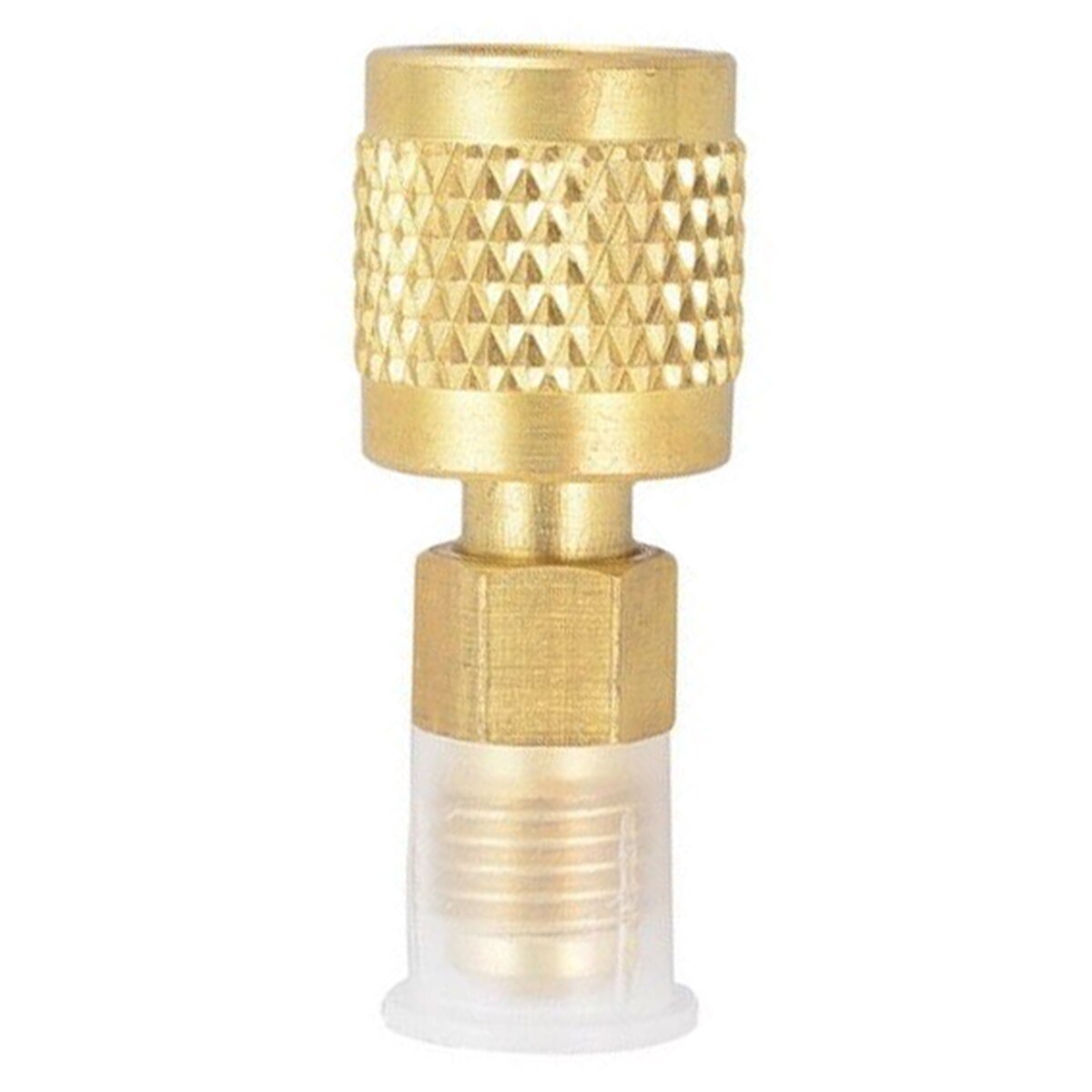 Brass R410A Adapter For Refrigerant HVAC Mini Split Air Conditioners 1/4" Male SAE to 5/16" Female SAE Charging Hose Pump