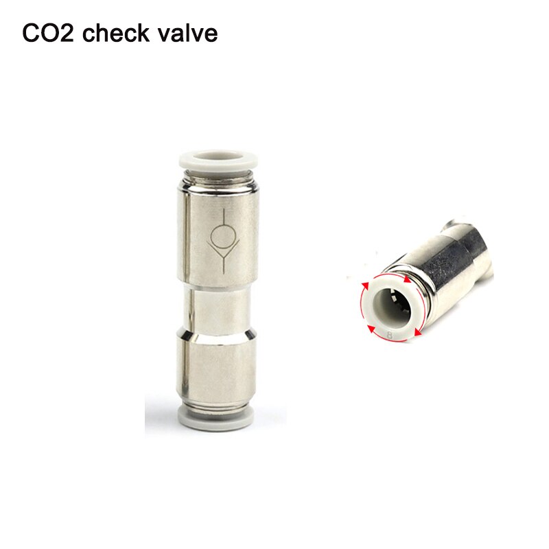 1 stainless steel check valve for CO2, carbon dioxide diffuser to prevent gas backflow, check valve fitting 4mm