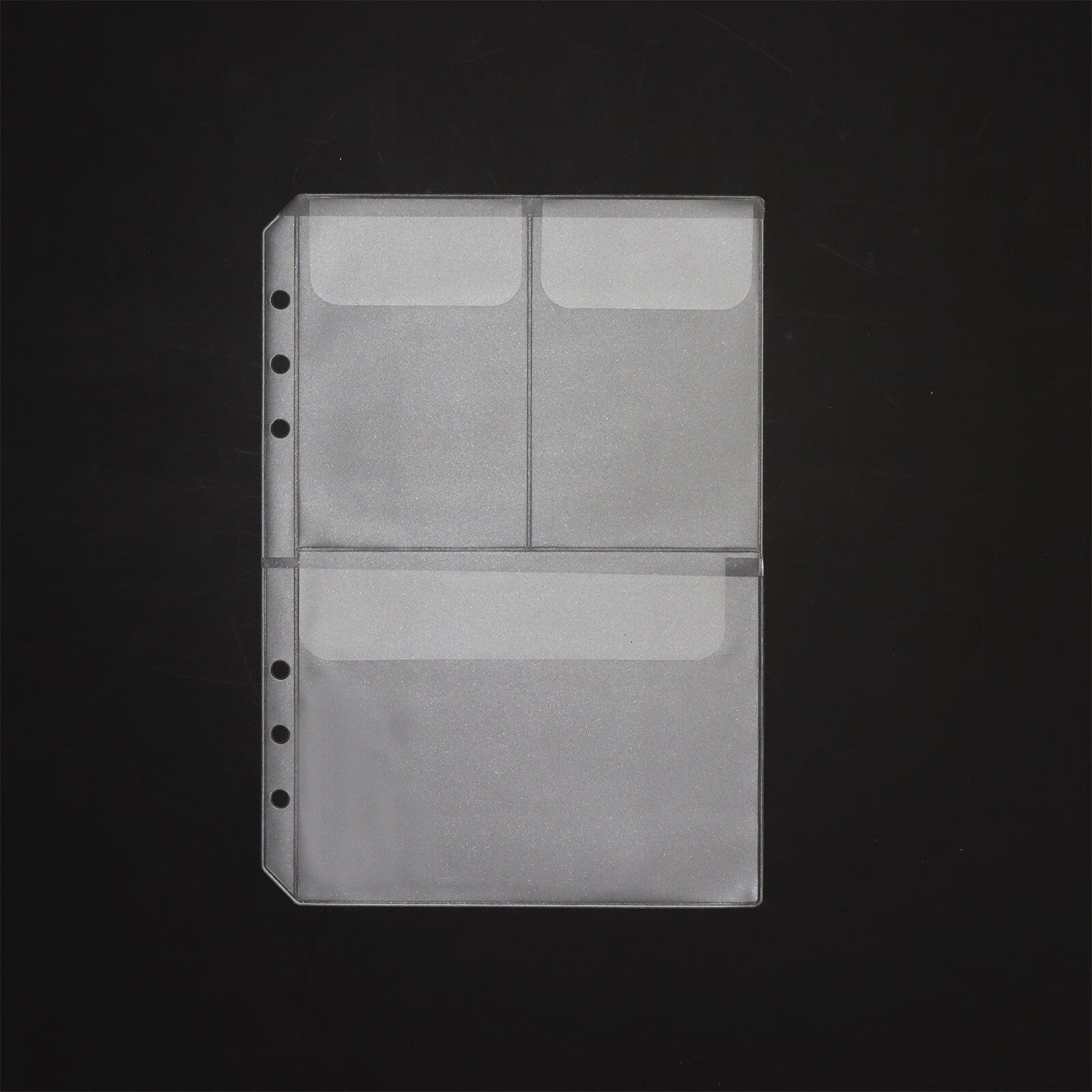 10PCS Plastic A5 Ring Binder Inserts Refill Pocket 6 ring Binder A5 A6 Sleeves Binder Pocket with Zipper