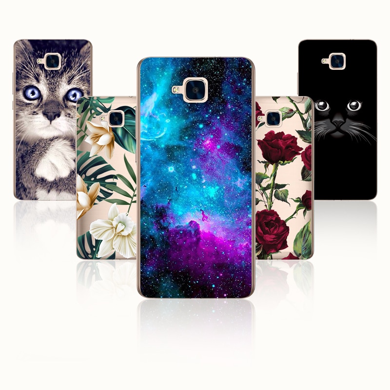 Fanatu huawei honor 5c hoesje geen vingerafdrukgat ru versie achterkant beschermhoes voor huawei honor 5c zacht tpu siliconen 5.2 " funda