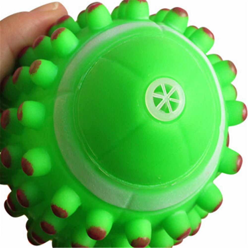 Pet Rubber Squeak Chew Ball Toy Funny Dog Squeaking Toys Bite Resistant Puppy Tooth Cleaning Ball Dogs Interactive Training Toys