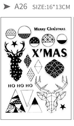 1pc genomskinlig stämpel silikon sigill scrapbooking fotoalbum papperskort gör-det-själv hantverk album dagbok verktyg: A26