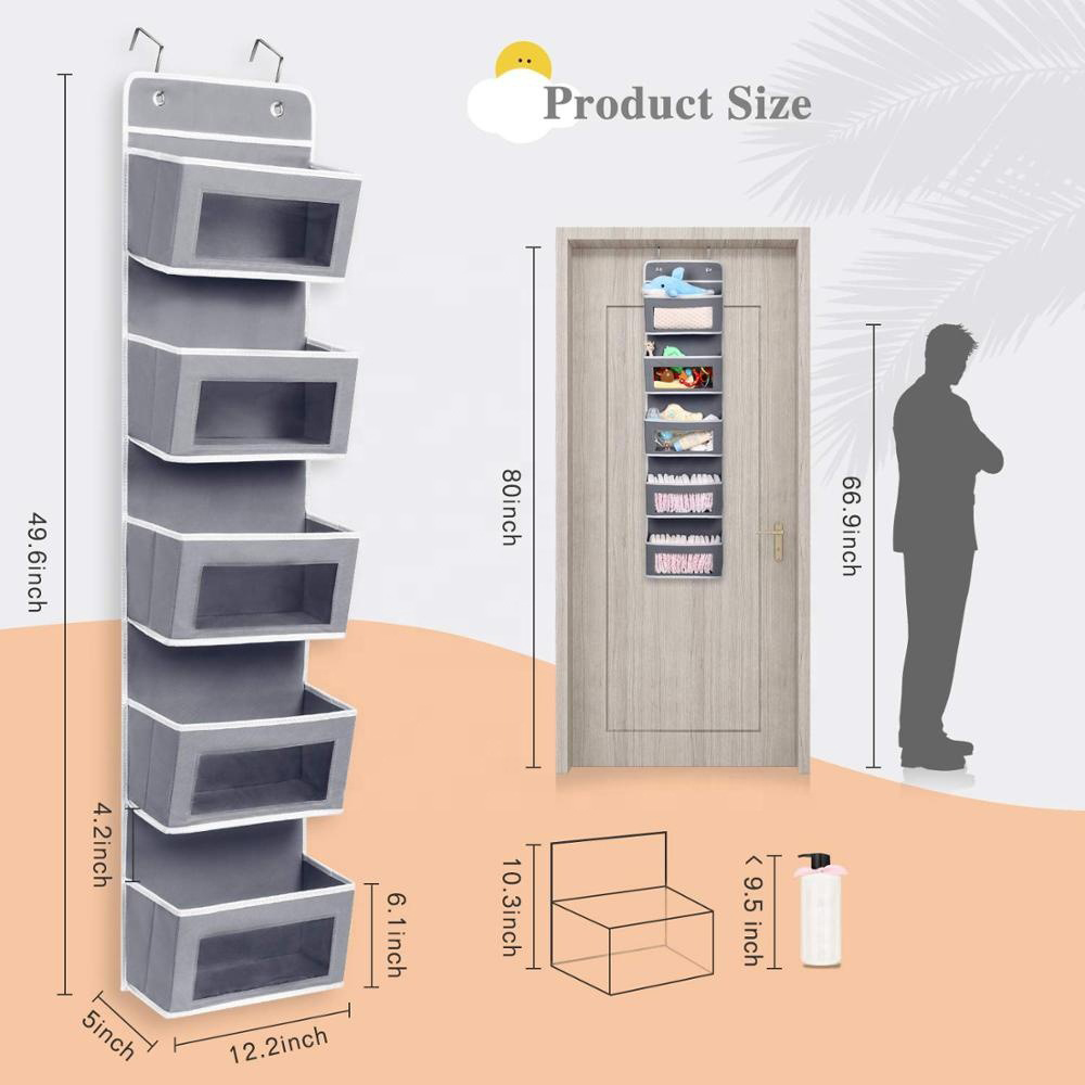 Organizador de bolso colgante para armario, puerta de almacenamiento transparente para pared, habitación, dormitorio, baño, bolsa de colgar