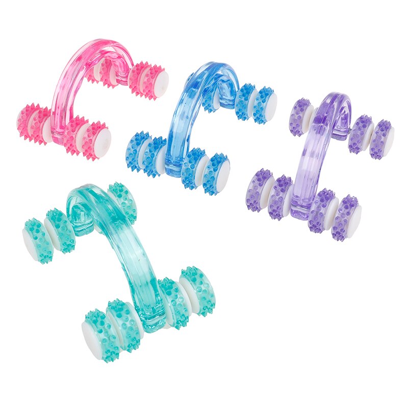 1PC Full-body Plastic Car Roller Eight Roller Wheels Relaxing Hand Massage Tool Reflexology Face Hand Foot Back Body Therapy