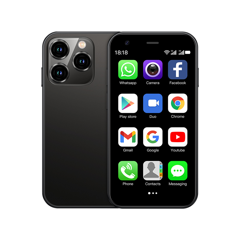 Kostenlose Smartwatch! SERVO 15SE Mini-Smartphone 3G WCDMA Android-System 2 GB + 16 GB WiFi-Hotspot 3,0 Zoll Taschen-Smartphones 2 SIM-Standby: Black
