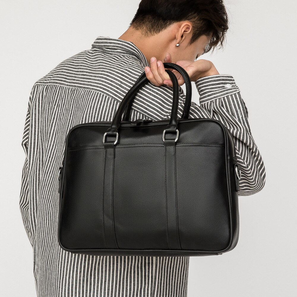 Merk heren aktetas leren handtas kantoortassen voor heren zakelijke schoudertassen crossbody 14 inch laptoptas