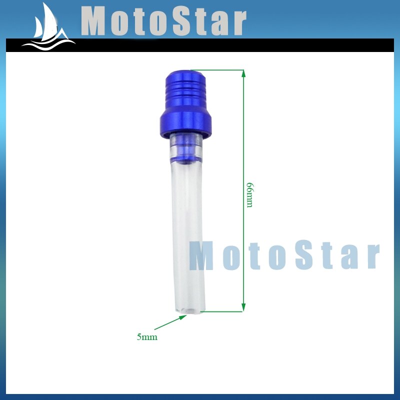 5x Blue Gas Fuel Tank Cover Cap Vent Valve Breather Hose Tube For Pit Dirt Motor Bike Motorcycle
