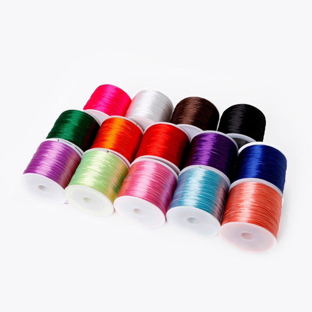 60Meter 0,7mm Stretch Elastische Kristall Perlen Kabel Draht Für Schmuck Machen Gewinde String DIY Zubehör