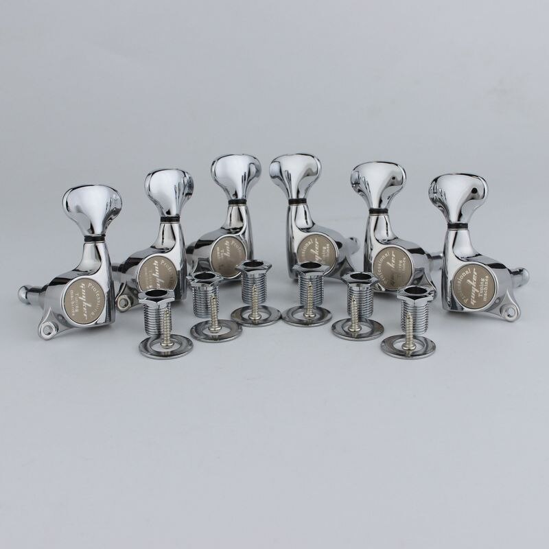 Guyker superior chrome silver tuners voor elektrische gitaar, stemmechanieken