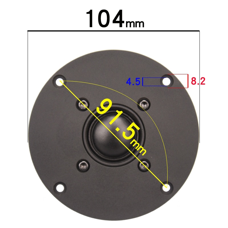 HIFIDIY LIVE 4~4.5 Inch Tweeter Speaker Unit Black Silk membrane 4/8OHM 30W ATreble Loudspeaker B1-95/100/103/104/108/110/116mm: 4 OHM / B1-104