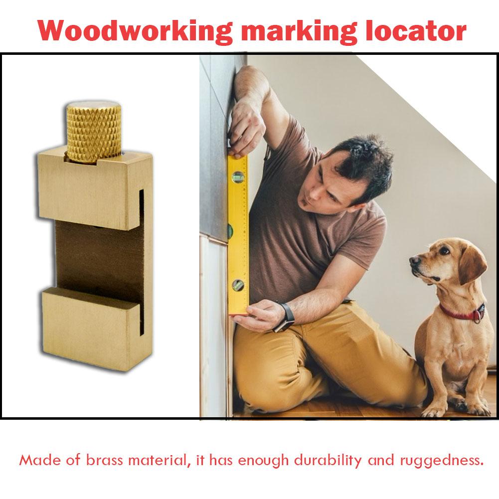 30Cm Stalen Liniaal Houtbewerking Hoek Kraspen Messing Locator Positionering Blok Limiet Heerser Gauge Houtbewerking Gereedschap