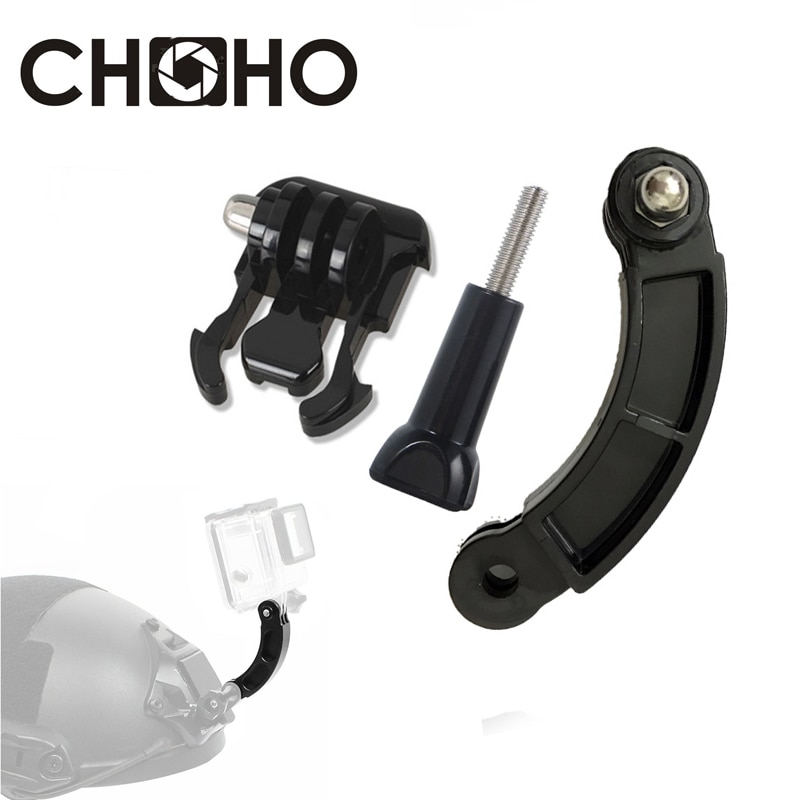 Voor Gopro 9 10 Accessoires Helm Extension Selfie Stok Arm Bracket Mount Gebogen Aluminium Cnc Voor Go Pro Hero Xiaomi yi Sjcam