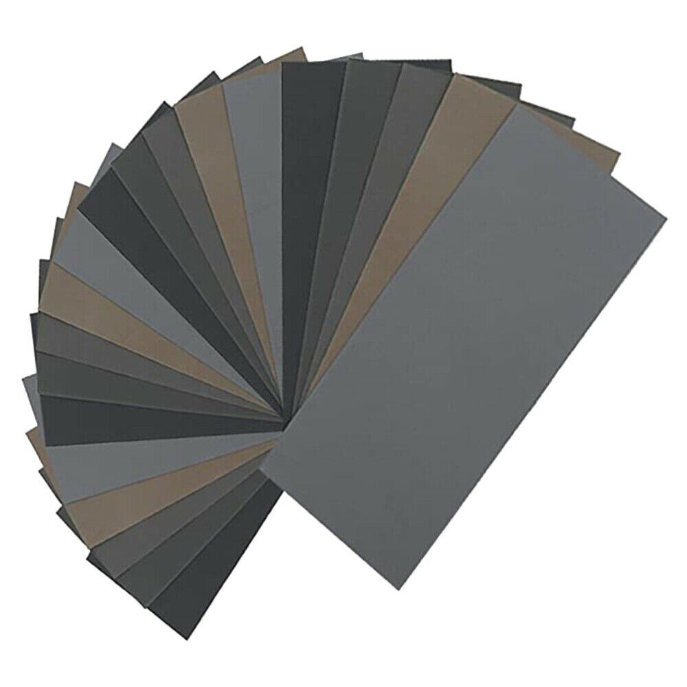 20 Sheets 9x3.6\" Sandpaper Kit Dry Wet Sandpaper 1000/2000/3000/5000/7000Grit Composite Materials