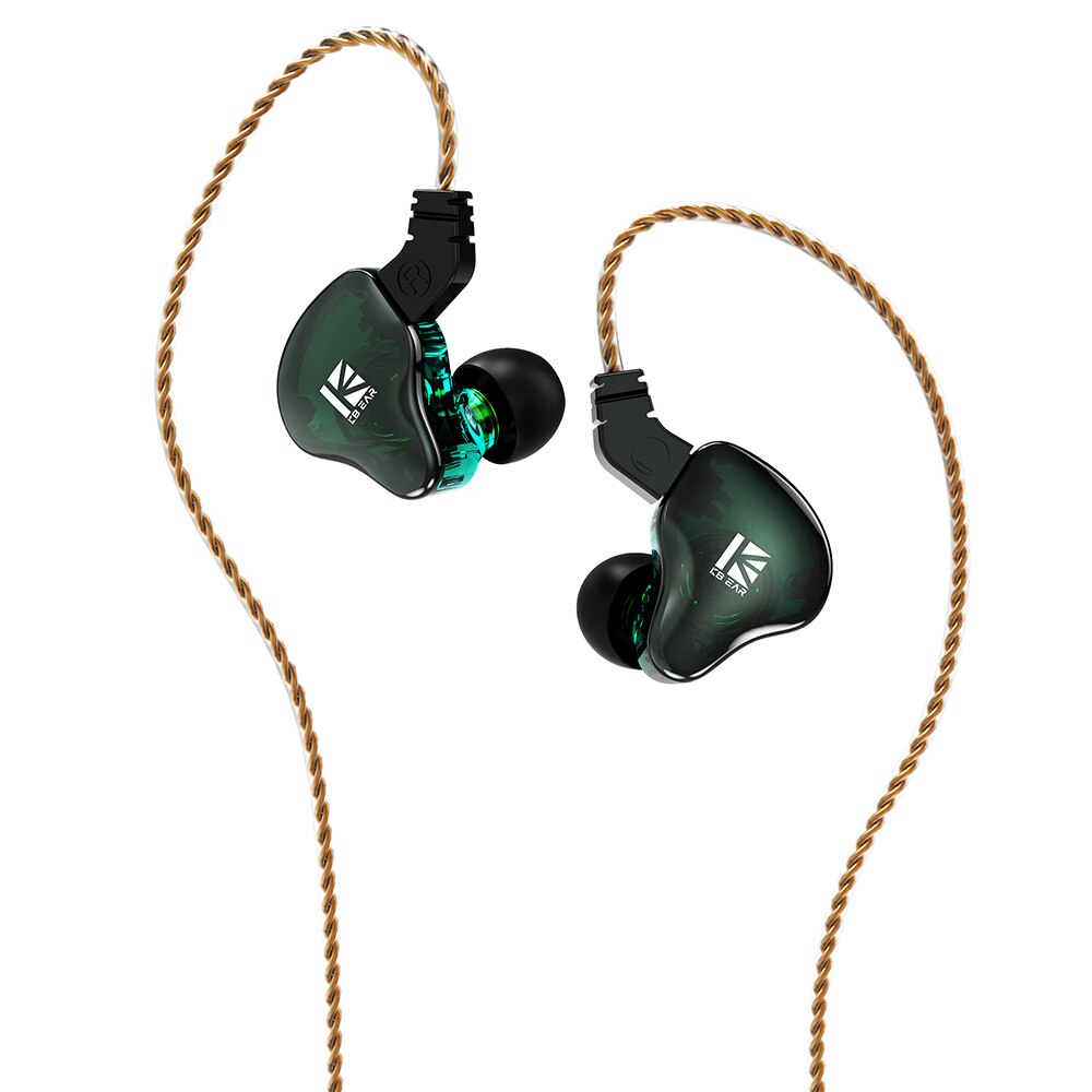 AK KBEAR S1 Bluetooth 5.0 Sports Bluetooth Upgrade Cable Wireless Headset Mate for KBEAR KS2 KB04 KB06 TRI I3: Green no mic