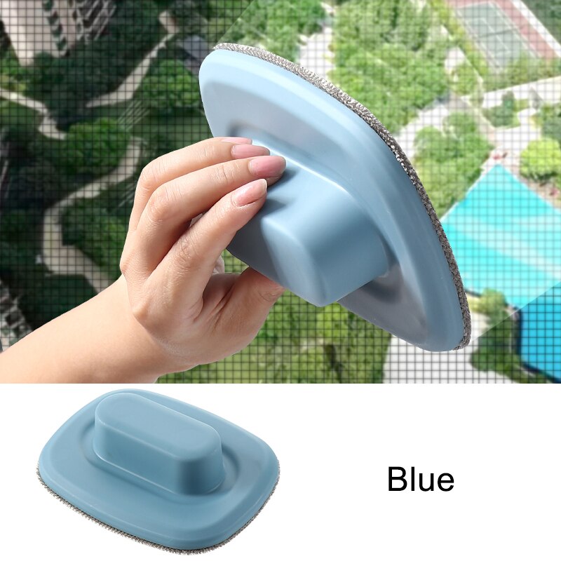 one Side Magnetic Window Cleaner Brush for Washing Windows Glass Cleaning Household Wash Window Wiper Magnet Glass Cleaner: Blue