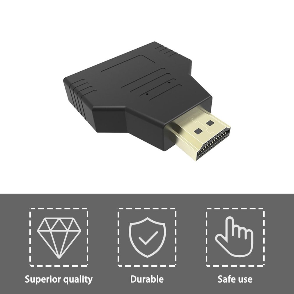 1080P 1 In 2 Hdmi Splitter Adapter Male Naar 2 Vrouwelijke Onversion Hoofd Adapter