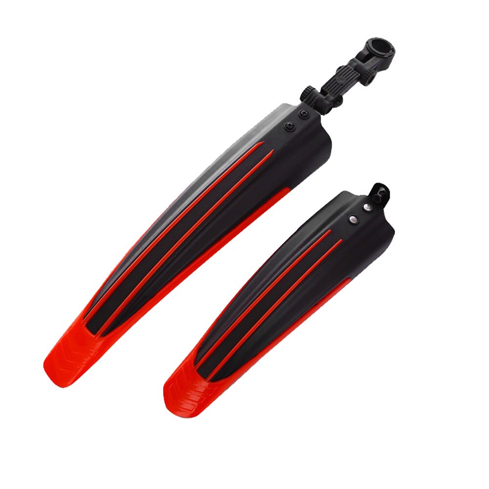 Juego de guardabarros delantero y trasero para bicicleta de montaña, accesorios para ciclismo de 20/22/24/26 pulgadas, 2 piezas: Rojo