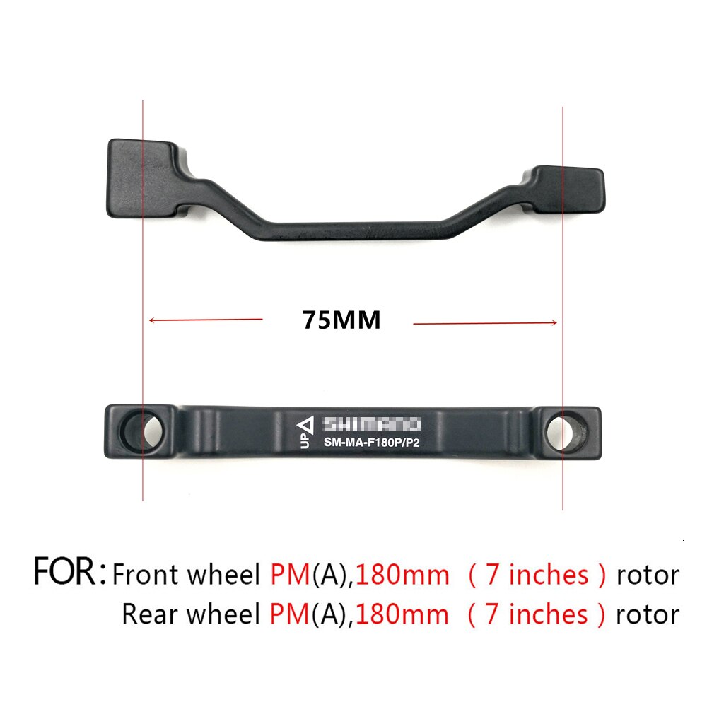 Sm ma f180p/p2 post disc brake adapter (front) (180mm) (p/p) 7 on disc brake rotor pm a column brake disc