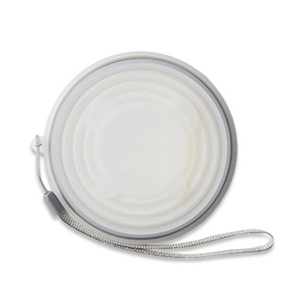 Silicone Retractable Folding Water Cup Travel Camping Outdoor Collapsible Cups: White