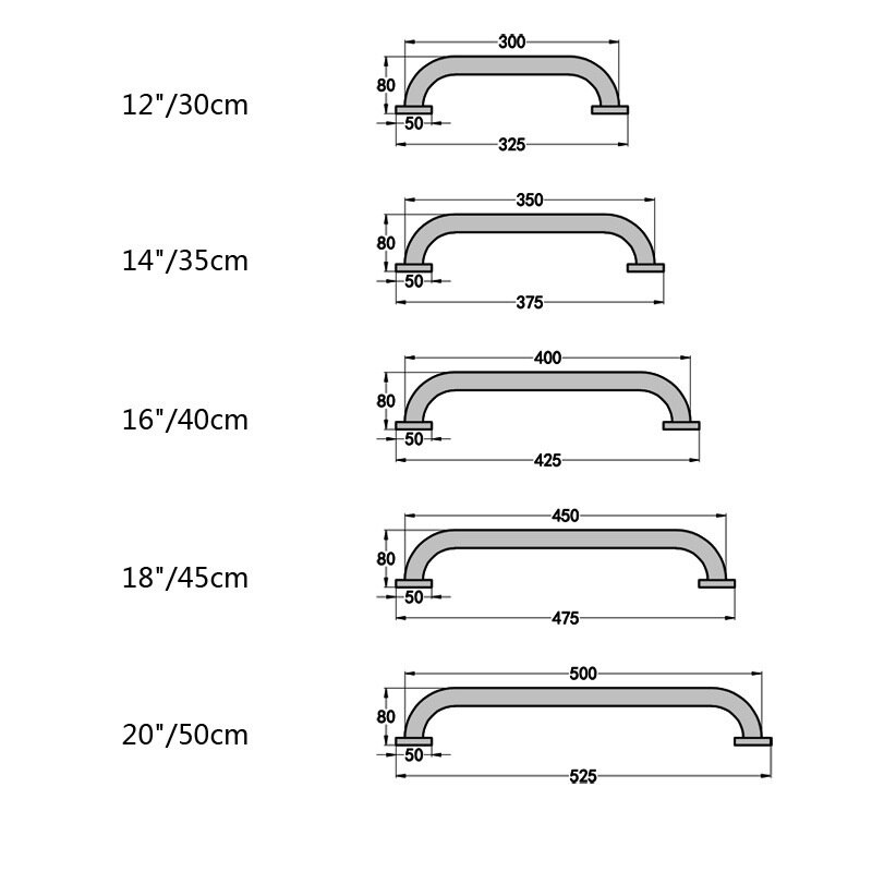 Bathroom Tub Shower Safety Bar 30cm/40cm/50cm gold brass Grab Bar Grip Hand grip Bathroom Handrail Grab Bar