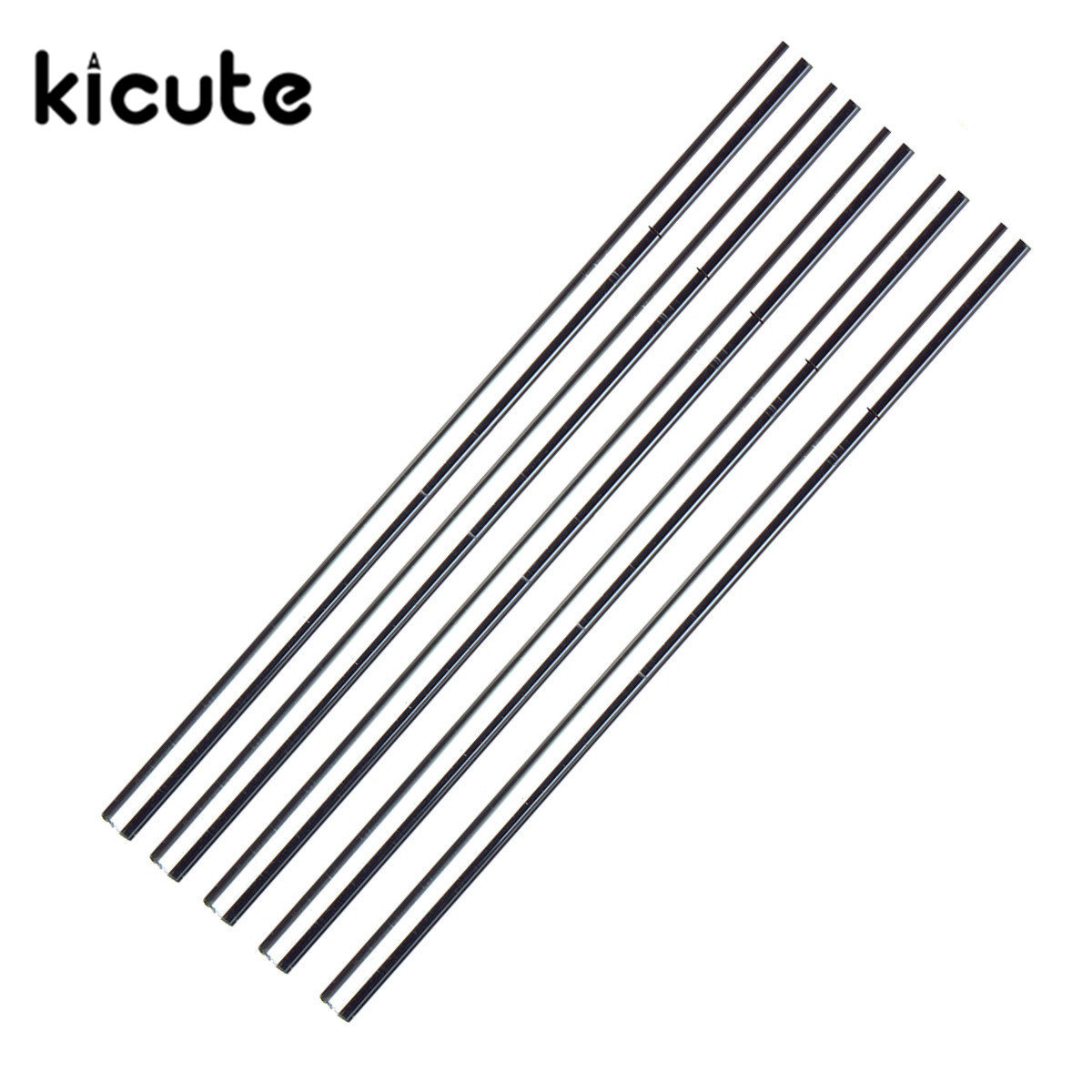 KiCute-agitador de vidrio para laboratorio, material escolar transparente de 150mm x 5mm, 5 uds.
